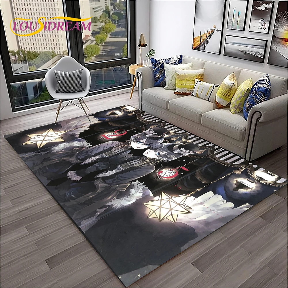 Мультяшный 3D ковер черного Батлера из аниме для дома гостиной спальни дивана