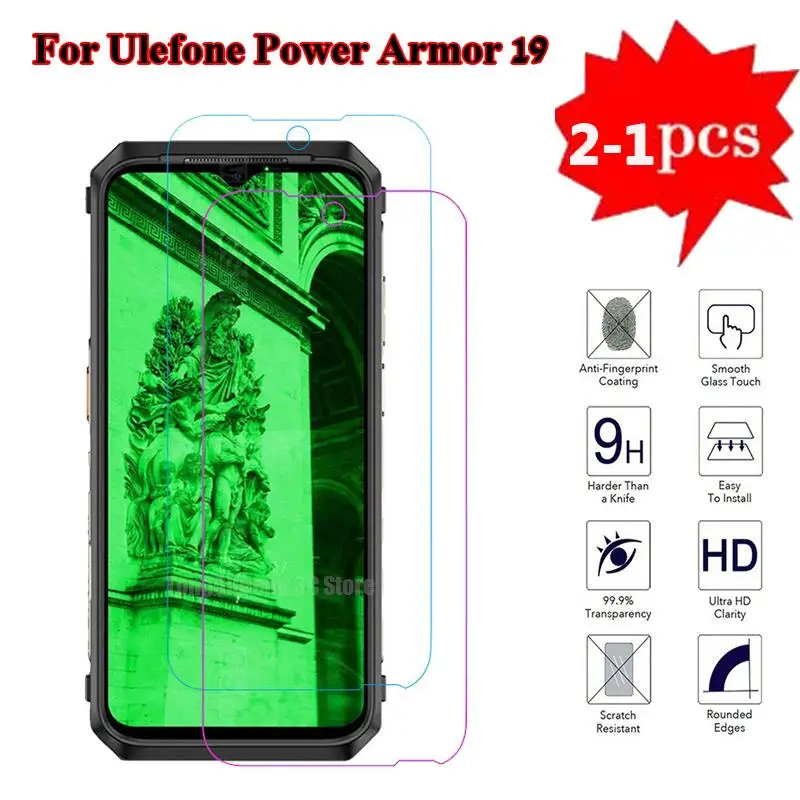 Закаленное стекло для Ulefone Power Armor 19 2-1 шт. Защитное телефона 19T Защитная пленка