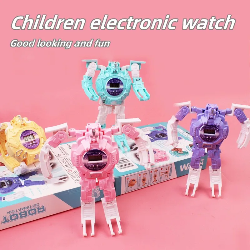 

Children Cartoon Character Toy Watch Boy Girl Student Gift Robot Electronic Watch
