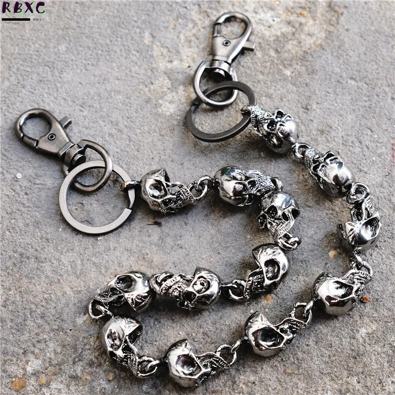 

Personality Skull Metal Pantschain Men Women Dark Hip-hop Japanese Trend Waistchain Male Female Jeans Decorative Jewelry Chain