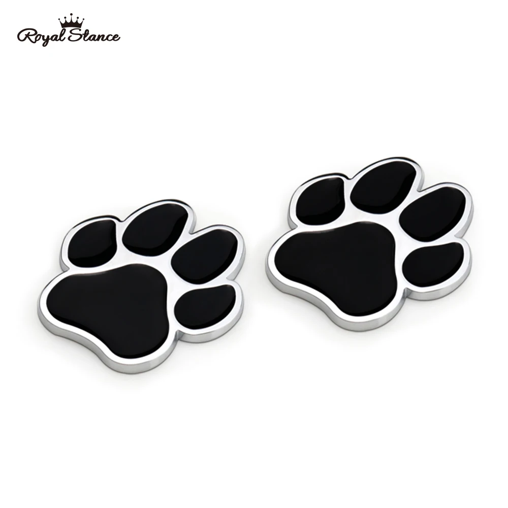 

Royal Stance 1Pcs 3D Soild Metal Bear Paw Car Emblem Badge Dog Cat Foot Prints Cool Car Sticker Trunk Decor Auto Accessories