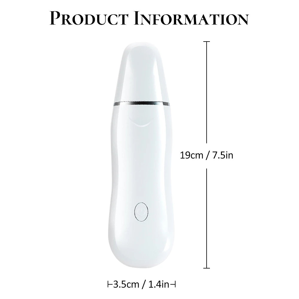 

New Ultrasonic Face Skin Scrubber Skin Shoveling EMS Micro-current Ion Import Facial Skin Lift Pore Clean Face Peeling Beauty