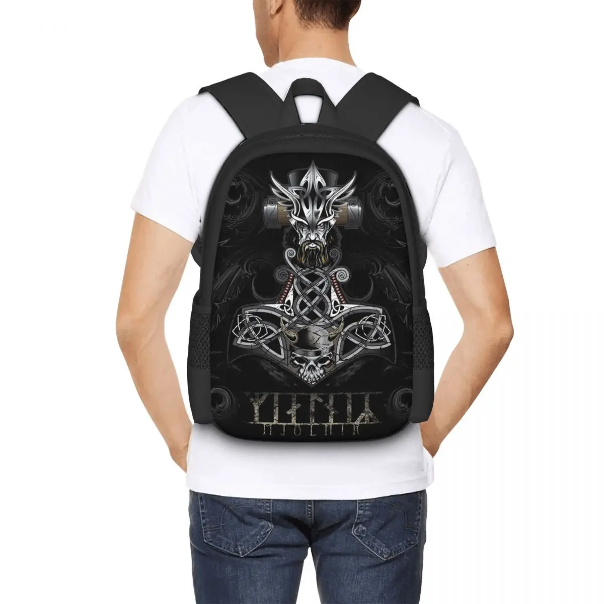 Runic Mjolnir Backpack for Girls Boys Travel RucksackBackpacks for Teenage school bag