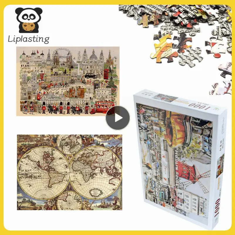 

1000 шт. пазл 6 сцен Интеллектуальный пазл креативная элегантная форма головоломки игры игра для мозга смешной подарок декомпрессионная игрушка