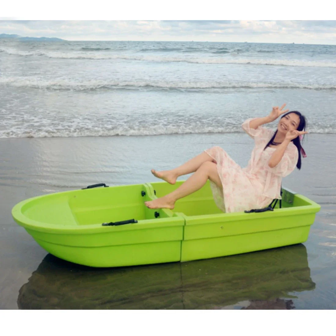 Складная двухслойная пластиковая портативная лодка для сращивания