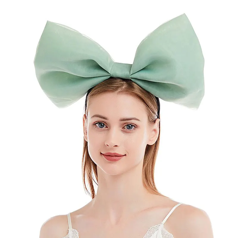 

Cute Women Girls Oversized Bow Headband Exaggeration Acting Cute Cloth Hair Bands For Party Cosplay Costumes Photo Props Gift