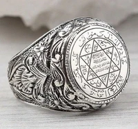fashion mens ring ancient greek five pointed star astronomy figure ring arabian turkey party anniversary christmas gift ring