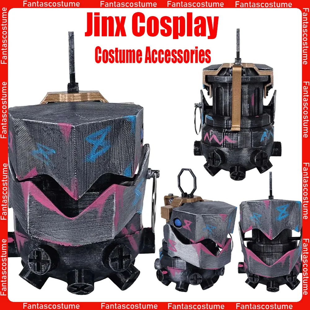 Jinx косплей оружие орнамент акран граната реквизит игра LOL ролевая Хэллоуин