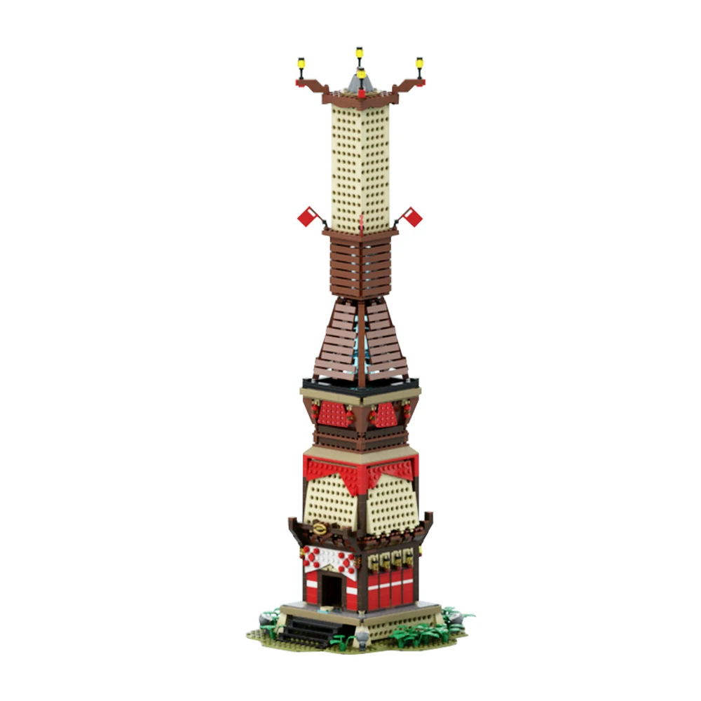 MOC Game Tears of the Kingdom Skyview Tower Brickheads Конвейер Birds Watchtower Модель Строительные блоки