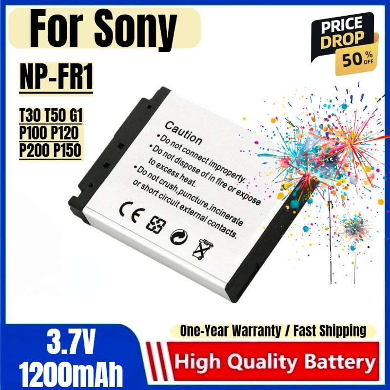 Фото NP-FR1 Аккумулятор 3,7 В 1200 мАч и зарядное устройство для Sony T30 T50 G1 P100 P120 P200 P150 Аккумулятор для камеры №1