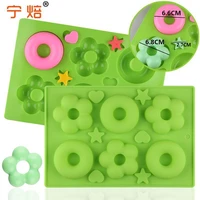 1piece diy flower pastry donuts candy cookie chocolate making handmade soap cake decorating mold silicone mould creativity tool