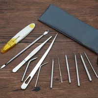 12pcs diy paracords fid stitching set lacing needles for leather knotters tools stainless steel umbrella rope needle bracelet
