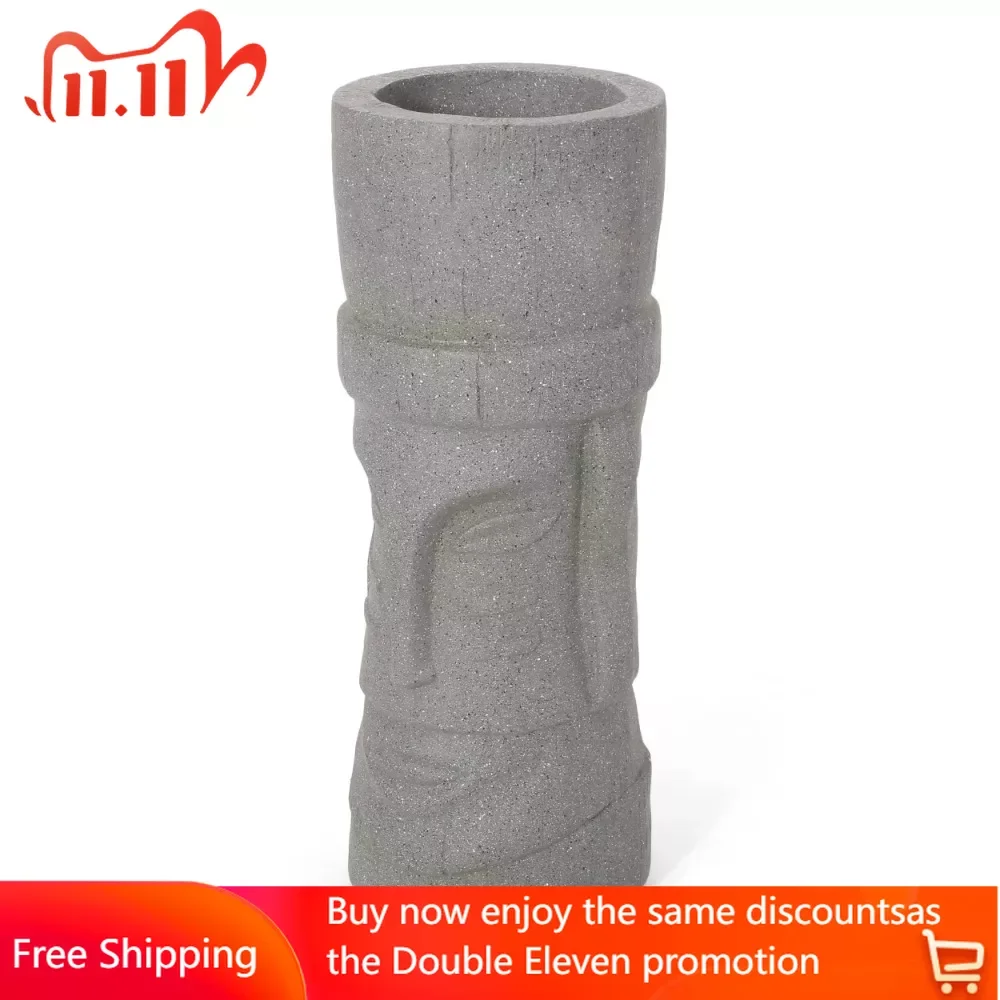 

Flower Pot Free Shipping Home Decorations Round Gray Concrete Stone Plant Planter Interior Decorative Flowerpot Garden Pots Pots