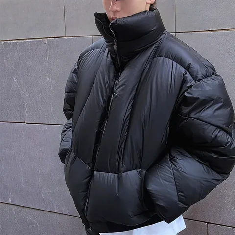 UETEEY Взрослая черная хлопковая стеганая куртка