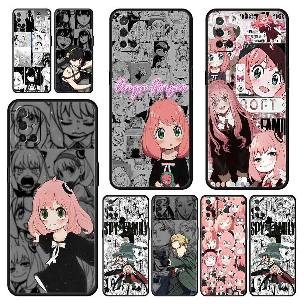 

Подделка шпионской x Family Anya для OnePlus 9 8 7 7T 10 Pro 9RT 9R 8T Nord N100 N200 N10 CE 2 Φ Z мягкий силиконовый черный чехол