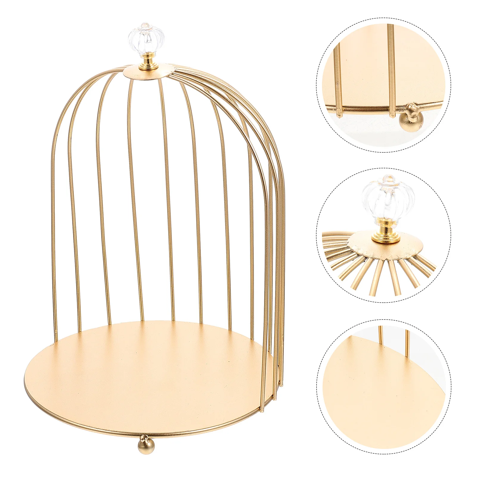 

Stand Cake Tray Dessert Cupcake Wedding Bird Cage Holder Golddecorative Vanity Makeup Platter Displayorganizer Rack Jewelry