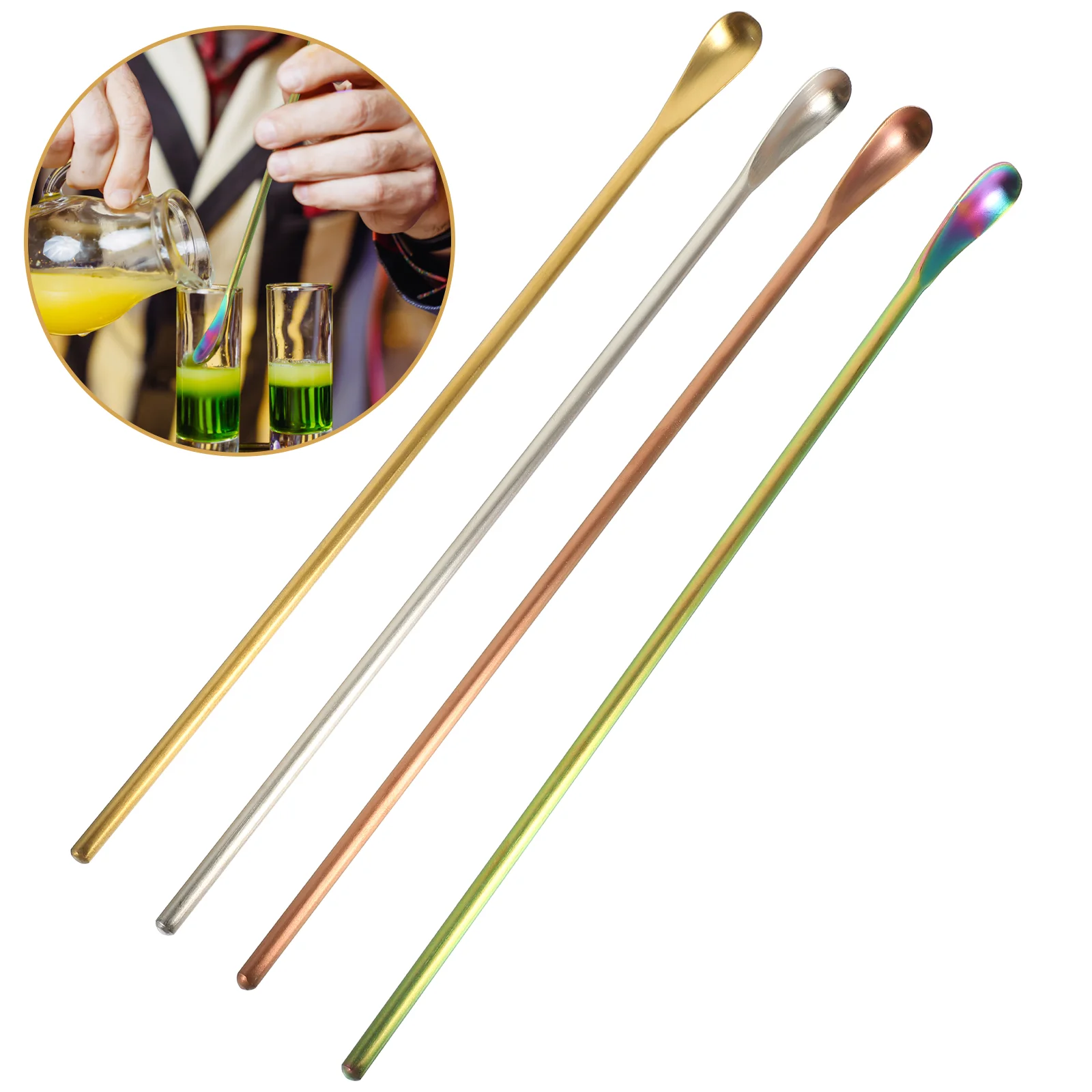 

Spoon Cocktail Stirring Sticks Mixing Tea Drink Stirrers Rods Gold Ice Salt Stirrer Coffee Shaker Beverage Stick Swizzle Stir