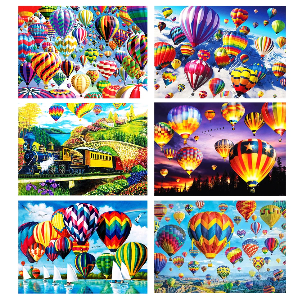 

5D Diy Diamond Painting Hot Air Balloon Full Rhinestones Embroidery Mosaic Art Cross Stitch Kits Home Decor New Arrivals 2023