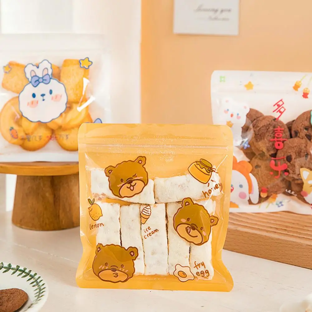 

50Pcs Biscuit Storage Bag Good Sealing Packaging Party Favor Food Storage Pouch Household Products