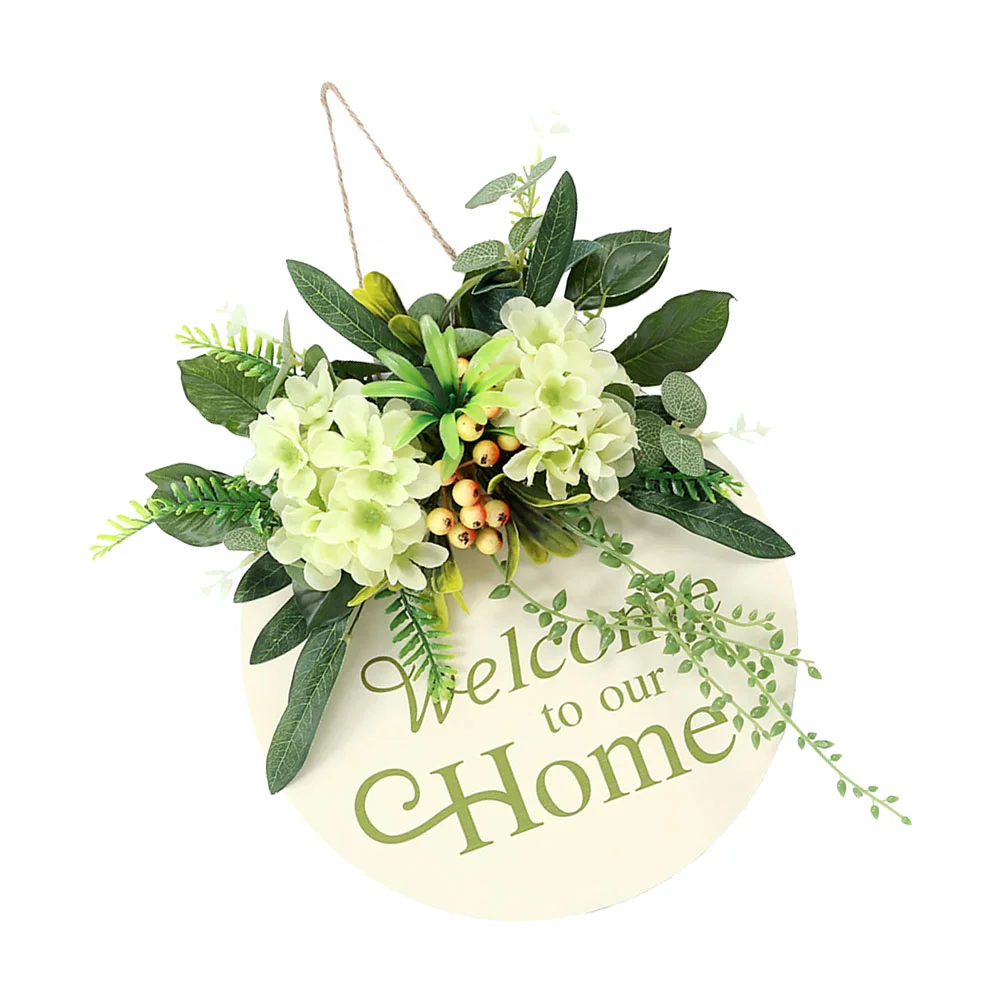 

Artificial Flower Listing Decorative Doorplate Spring Decorations Outdoor Household Hanger Pendant Wall Hanging Adornment