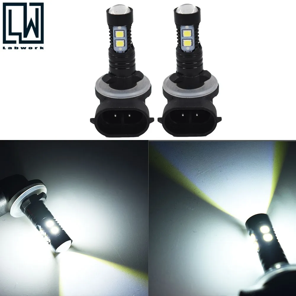 

2x 881 889 6000K Super White LED Fog Driving Lights Bulbs High Powe