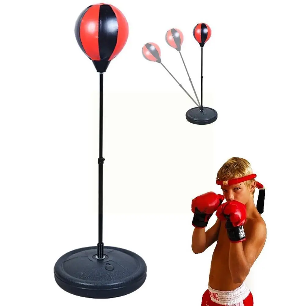

Детский тренировочный боксерский мяч, Тяжелая подставка для штамповки 70-105 см, отклик по высоте, прочная сумка, регулируемый скоростной пунш...
