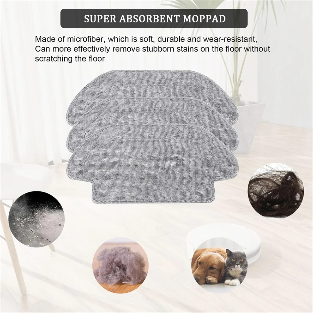 Набор из 6 салфеток для робота-пылесоса Xiaomi Mi 2S / S12 Mop P/Mop Pro коврик швабры