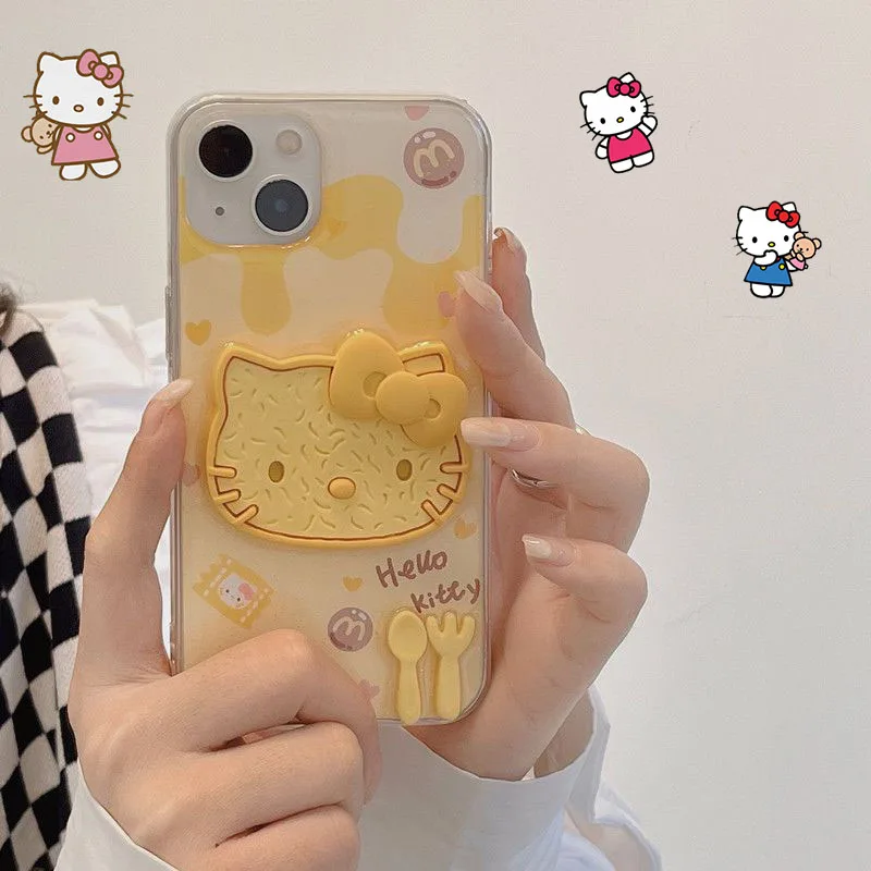 

Kawaii Sanrio Anime Hello Kittys Stuff Kuromi Cute Phone Case for Iphone 14/13/12Promax Anti-Drop Soft Case Girl Gifts Kids Toys