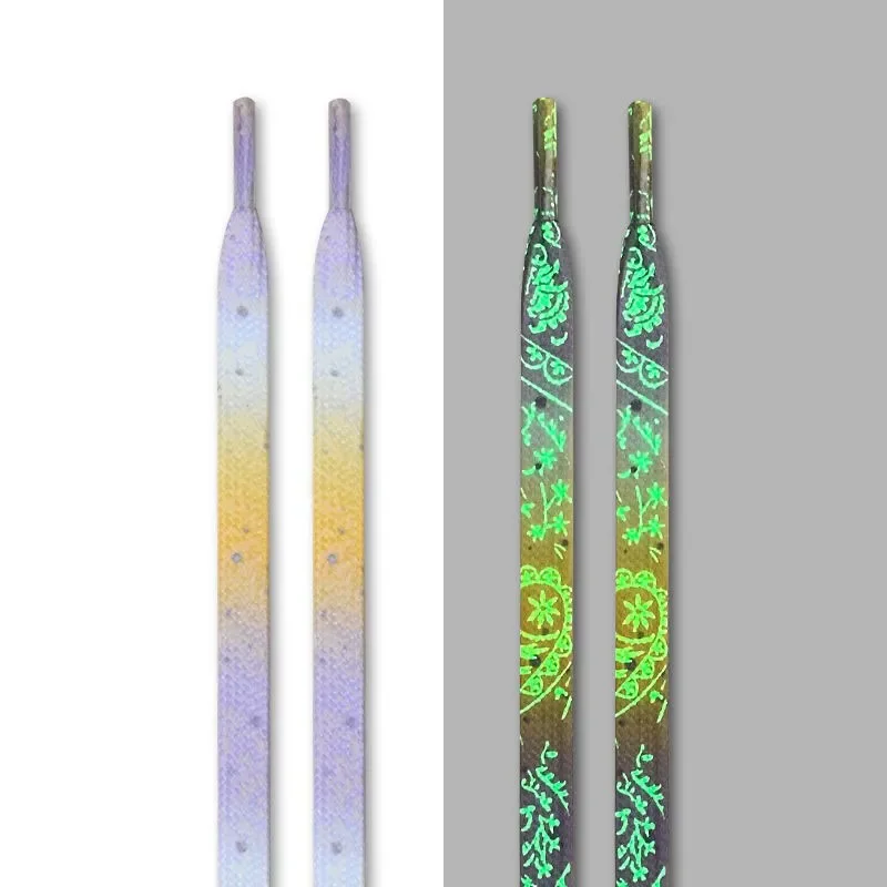 In Dark Safety Shoes Luminous Shoelaces Flat Sneakers Canvas Shoe Laces Glow In The Dark Night Color Fluorescent Cordones