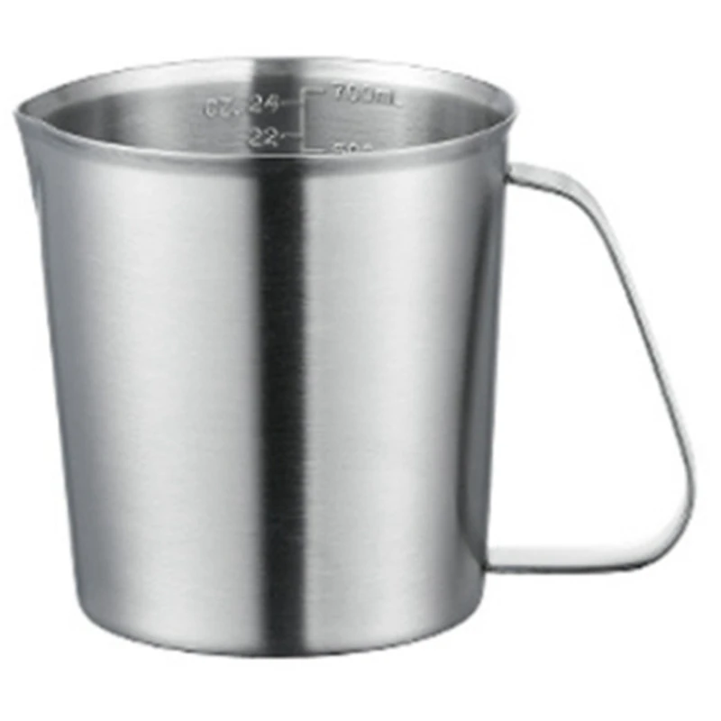 

Стакан из нержавеющей стали для измерения, утолщенный кухонный стакан для молока, чашка для весы, бытовой контейнер для выпечки, чашка для м...