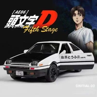 128 toyota ae86 alloy car model childrens car toy pull back sound light collectible diecast toys vehicles electric car kids