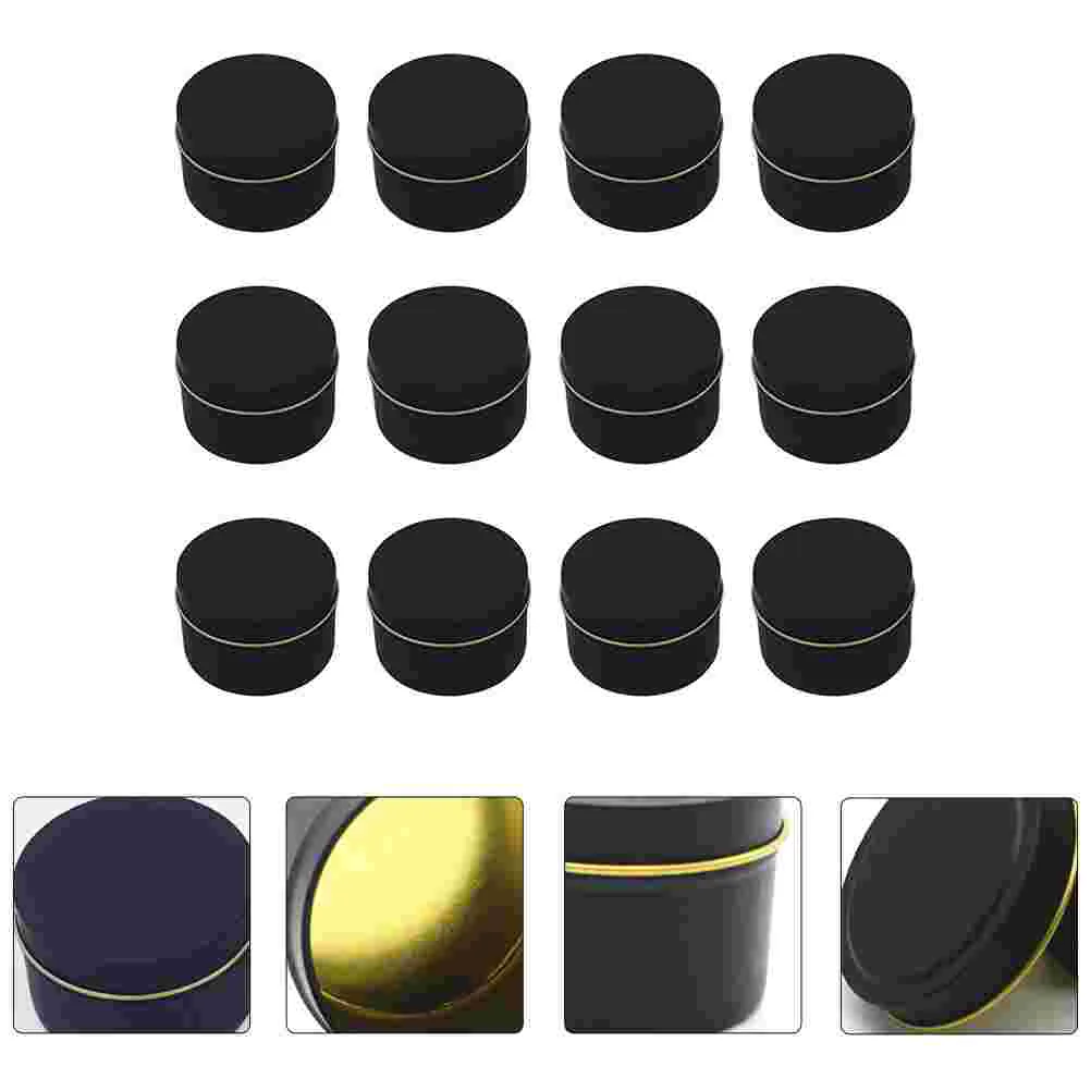 

12 PCS Container Lid Canisters Balm Jars Small Tins Making Supplies Metal Containers