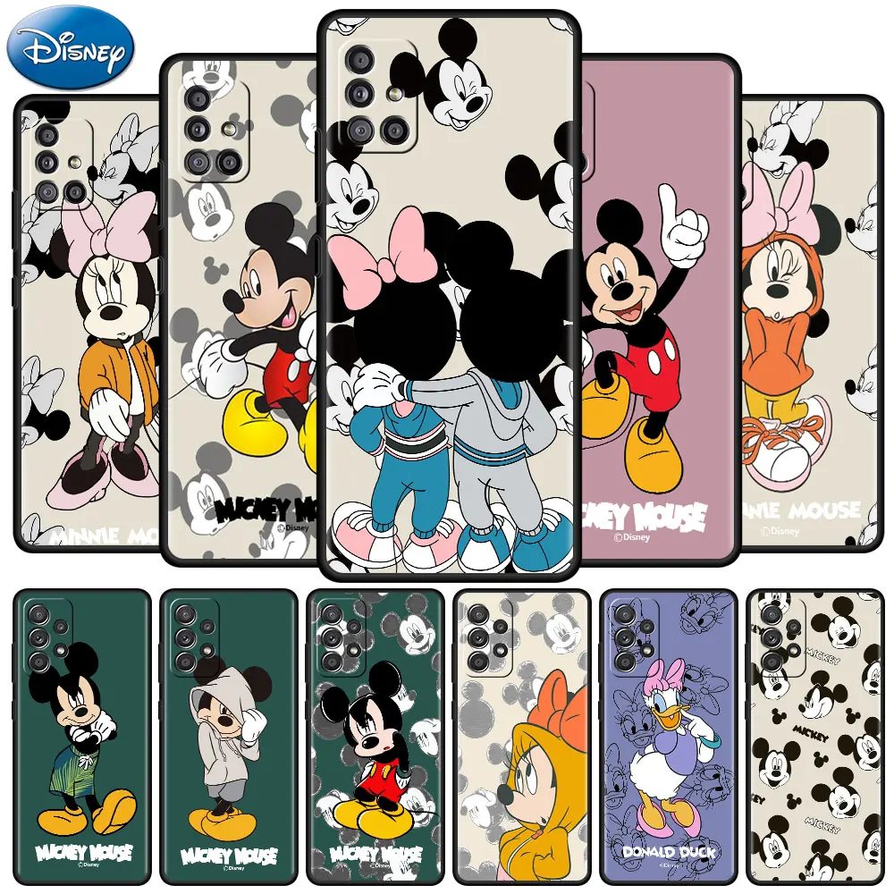 

Disney Minnie Silicone Cover For Samsung Galaxy A52 A51 A12 A21s A32 A71 A02s A31 A72 A22 A11 A41 Soft Phone Case Black Capa
