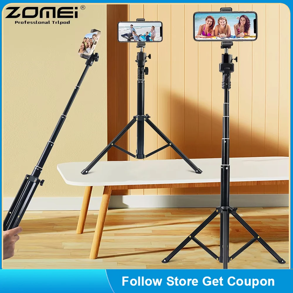 ZOMEI 133 см палка для селфи 3 в 1 штатив Live Broacast подставка-держатель складной