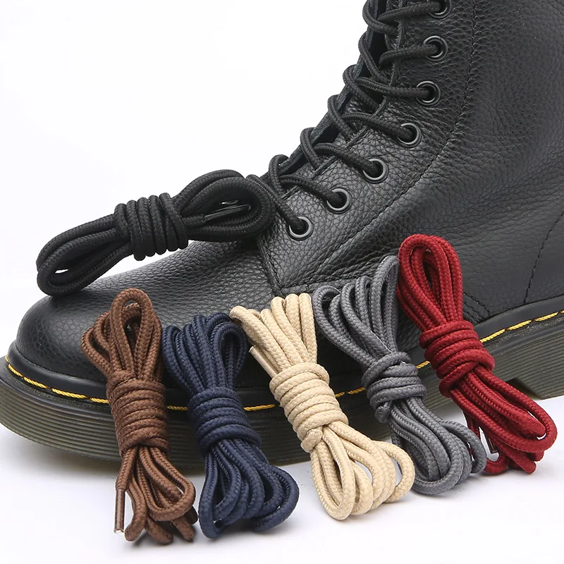 1 Pair Of Cotton Classic Round Martin Boots Shoelace Nylon Material Shoelace Diameter About 0.4cm Length 60/80/100/120/140/180cm