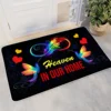 BlessLiving Colorful Phoenix Feather Small Carpet Romantic Love Pattern Anti-Slip Floor Mats Home Decor Doormats Area Rugs 1