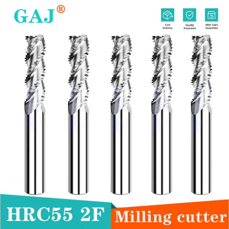 

HRC55 Черновая обработка Концевая фреза Твердосплавные 3 фрезы для стали, железа, алюминия, акрила, дерева Фреза 6, 10, 12 мм Фрезерный инструмент с ЧПУ