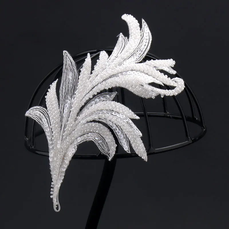 

New White Lace Clip Headdress Women Side Hair Decoration Field Wedding Hairpin Wedding Hair Accessories