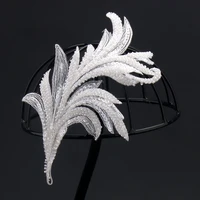new white lace clip headdress women side hair decoration field wedding hairpin wedding hair accessories