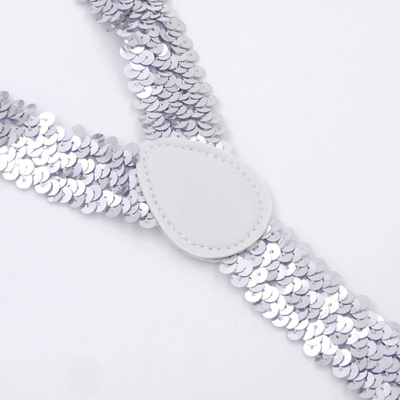 Y1UB блестящие подтяжки с блестками для мужчин и женщин эластичные широкие