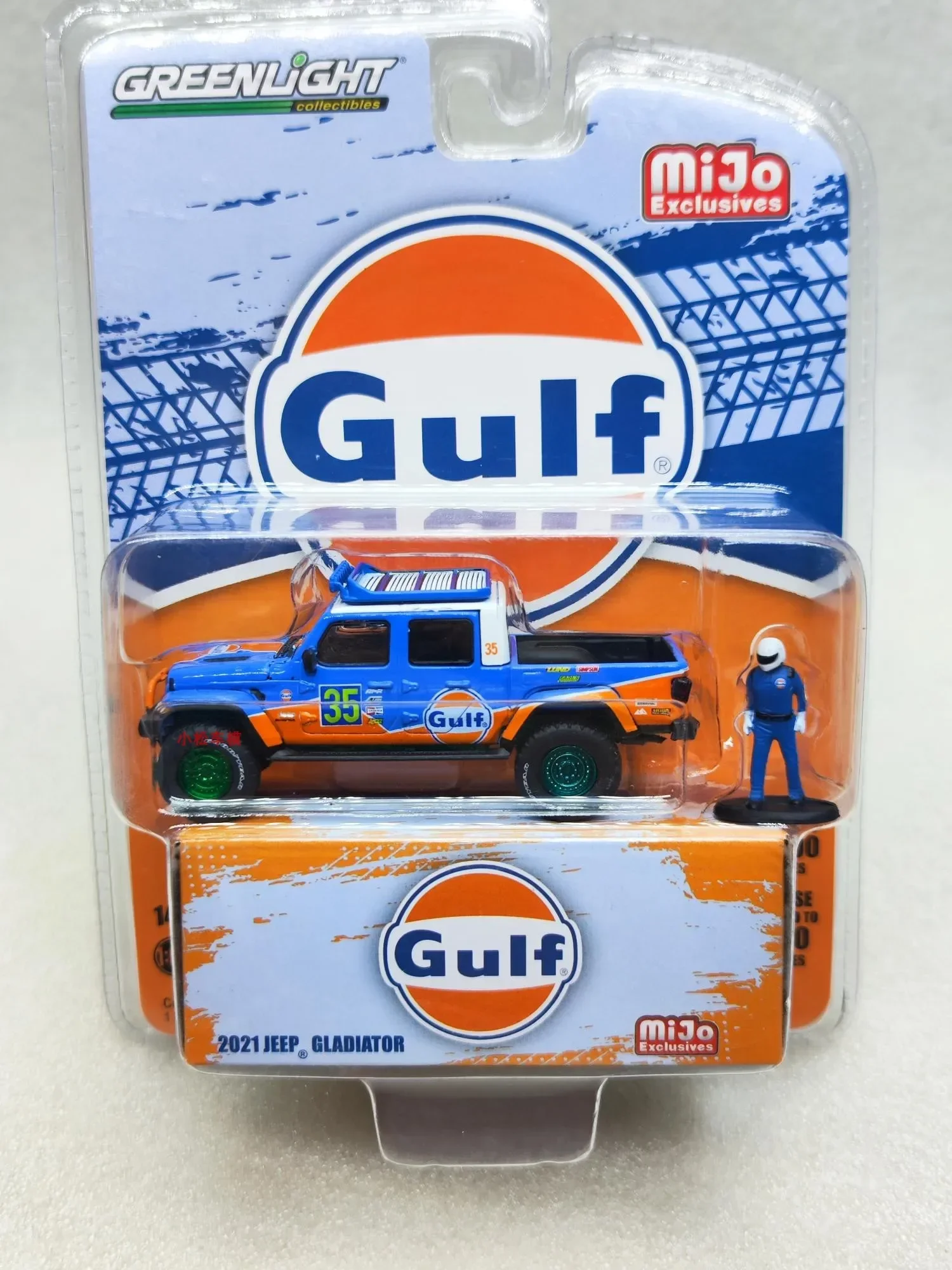 1: 64 2021 Jeep Gladiator — Gulf Oil Green Edition литая под давлением модель автомобиля из