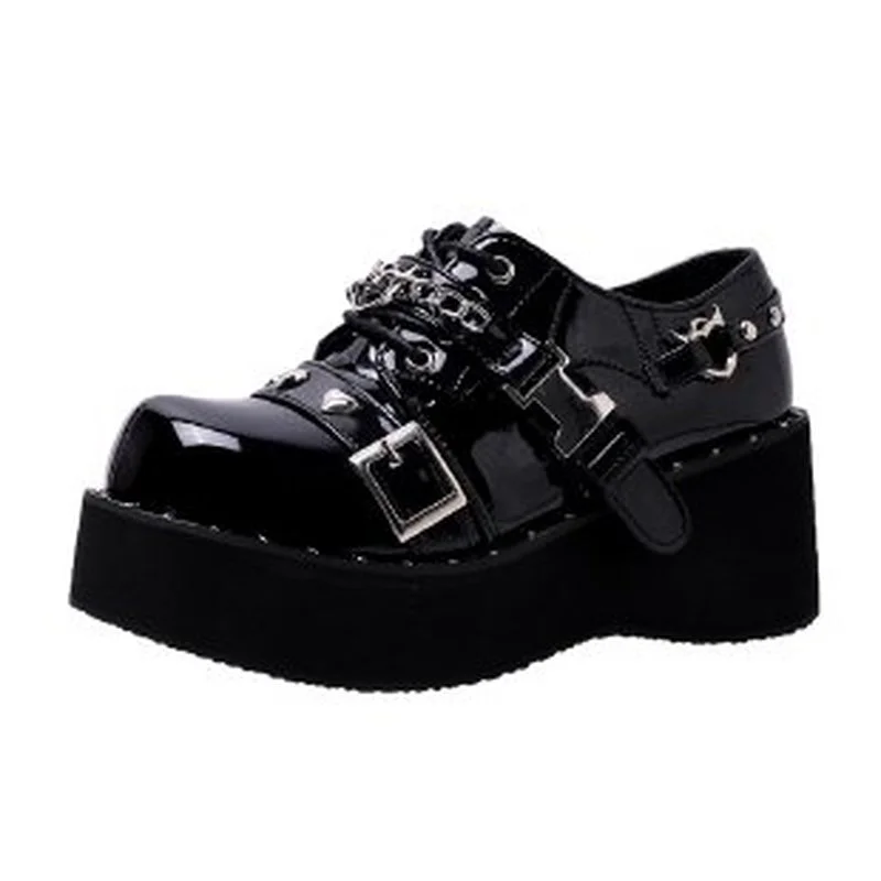 

2022 осень и зима новый индивидуальный дизайн в западном стиле с пряжкой на ремне кружевные низкие Туфли высококачественные износостойкие ту...