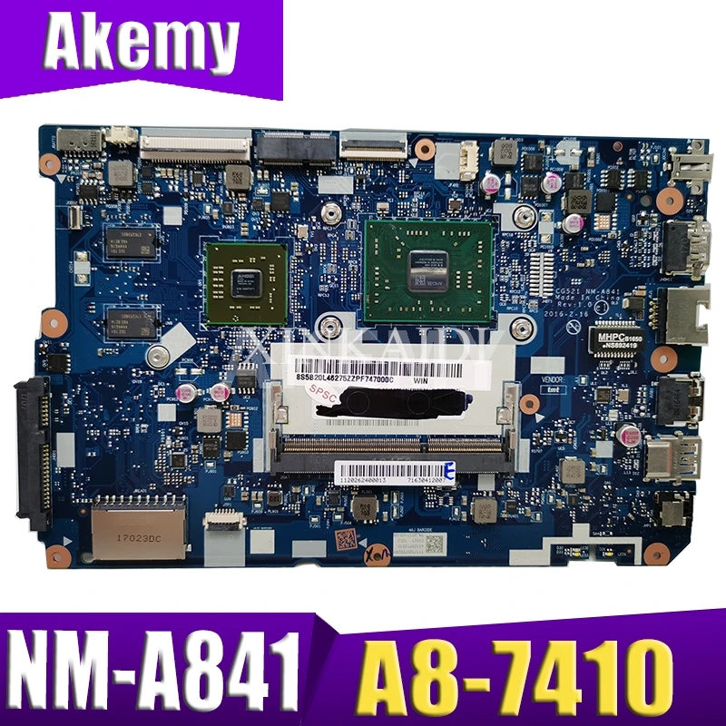 

Новинка 80TJ для материнской платы ноутбука ideapad 110-15 ACL NM-A841 CPU:A8-7410 GPU-2GB DDR3 FRU 5B20L46267 5B20L46302 100 тест