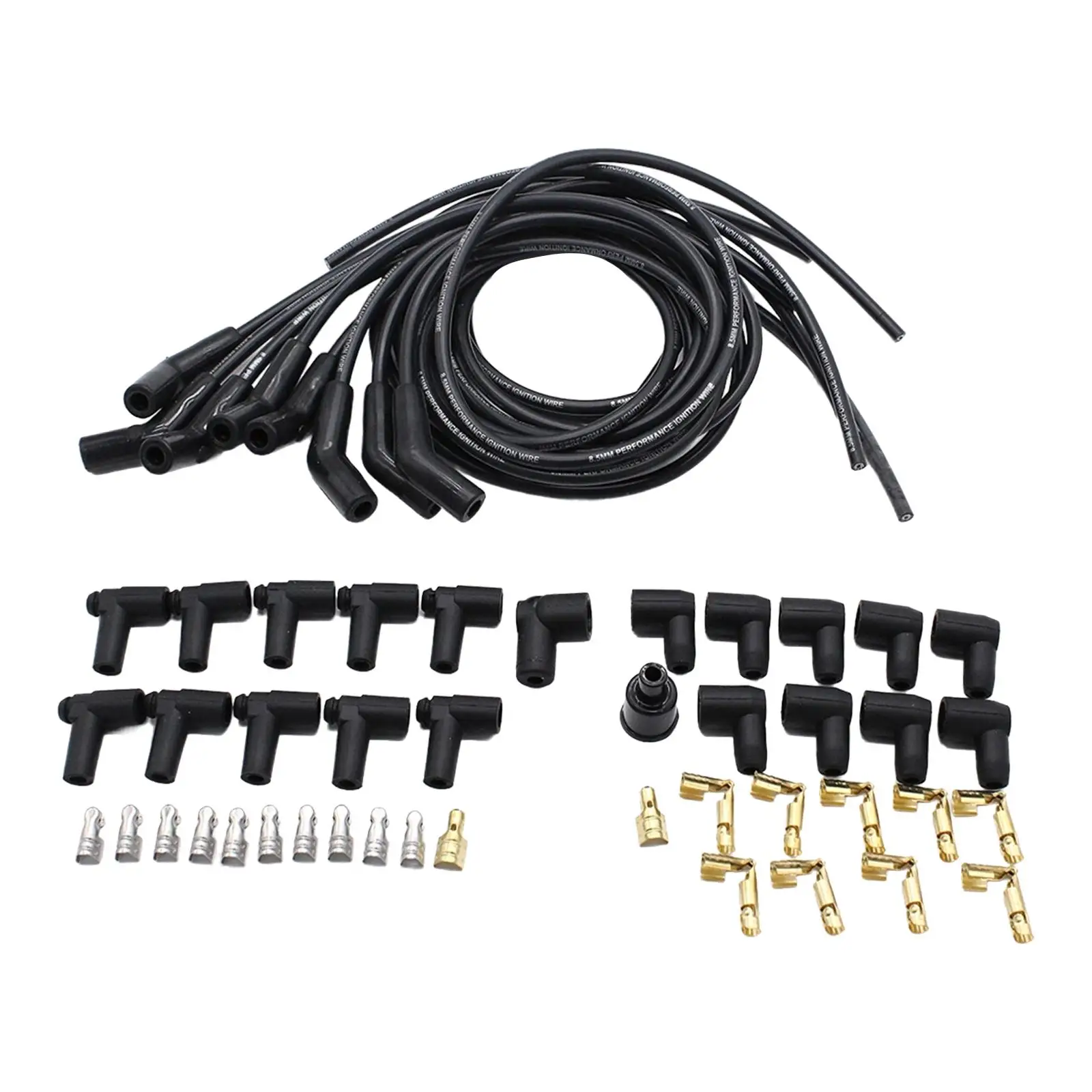 

Spiral Core Spark Plug Wire Set Car Accessories Premium Universal with 45/135 Spark Plug Boot for Mopar Replacement Car