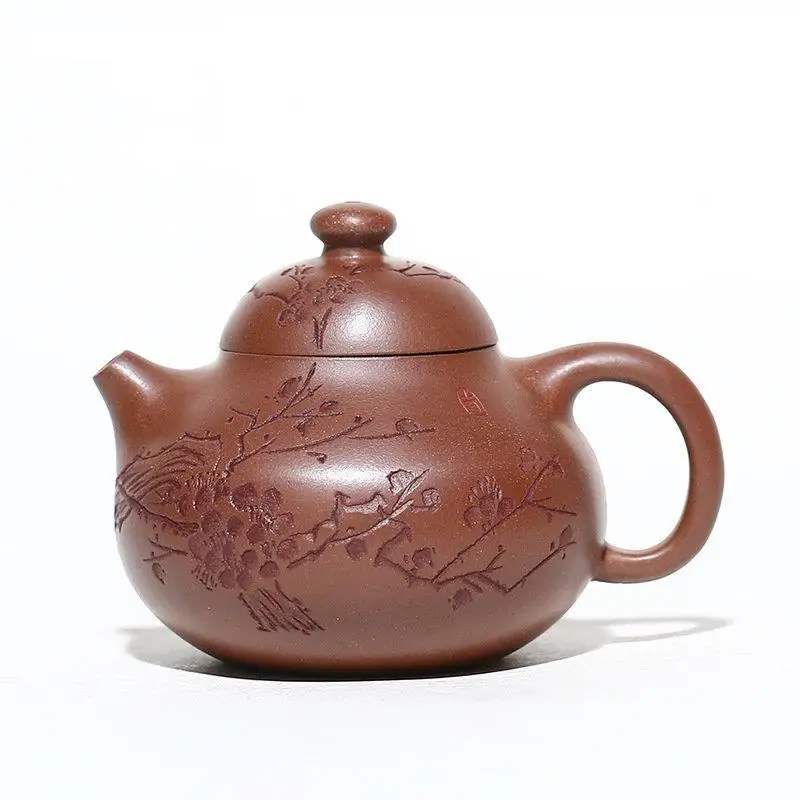 

160ml High-end Yixing Purple Clay Teapots Master Handmade Plum Blossom Tea Pot Beauty Kettle Collection Chinese Zisha Tea Set