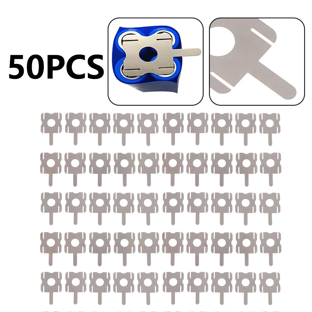 

50Pcs 4S Lithium Battery Pack Replace Spot Welding Nickel Sheet T6 U-Shaped Spot Weldable Power Battery Connection Nickel Sheet