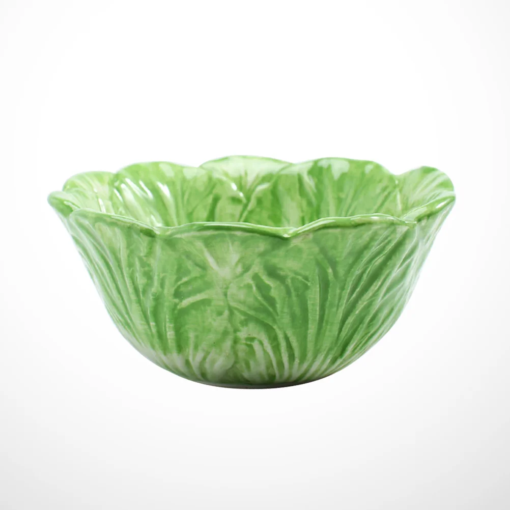 

Ceramic Salad Bowl Cabbage Design Cereal Bowls Small Serving Bowls Kitchen Ceramic Bowls For Soup Salad Pasta Rice Ramen