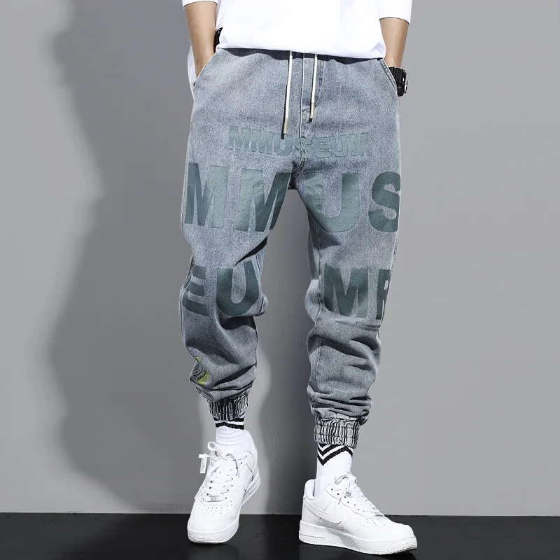 New Street Fashion Hip Hop Cargo Pants Men's Jeans Casual Pants Elastic Harlan Pants Jogging Pants Autumn Spring Men's Wear