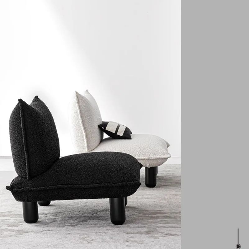 Стулья в скандинавском стиле черно-белые бархатные пушистые чехлы милый патио