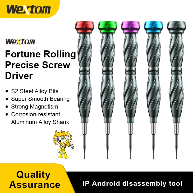 Wextom Fortune Rolling Preciese Screwdriver S2 Steel Alloy Professional Mobile Phone Disassembly Repair Bolt Driver